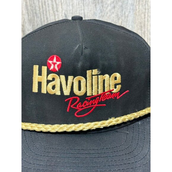 Vintage 80s 90s Havoline Racing Team Made in USA Snapback Hat Rope Trucker Hat - Picture 5 of 9